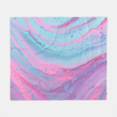Roze en groene abstracte kunst fleece deken (Voorkant (Horizontaal))