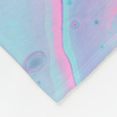 Roze en groene abstracte kunst fleece deken (Hoek)