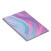 Roze en groene abstracte kunst notitieboek (Rechterzijde)
