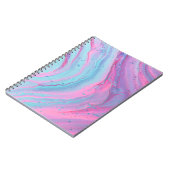 Roze en groene abstracte kunst notitieboek (Linkerzijde)