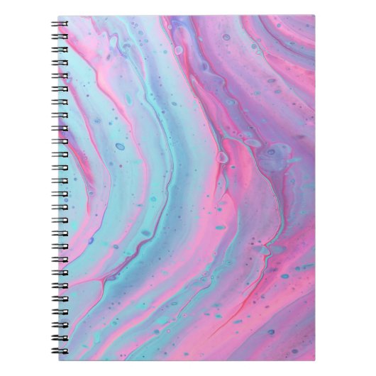 Roze en groene abstracte kunst notitieboek (Voorkant)