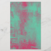 Roze en groene Abstracte scrapbook Briefpapier (Voorkant)