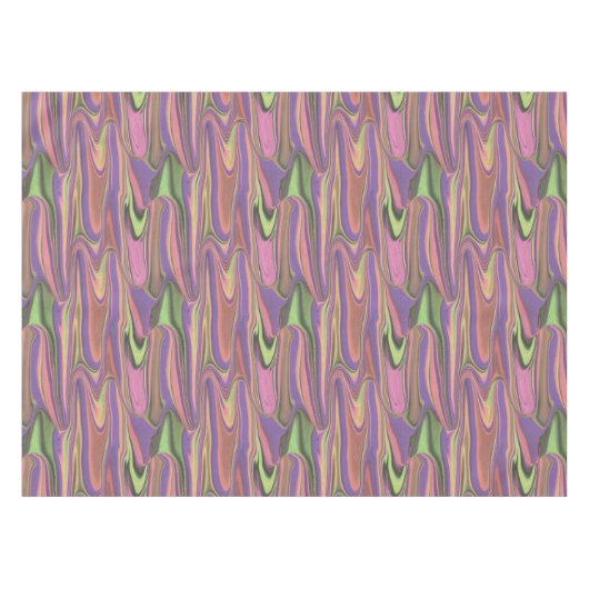 Roze en groene abstracte vormen tafelkleed (Voorkant (Horizontaal))