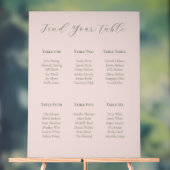 Roze en groene acryl zitplaats bord (Neutraal)
