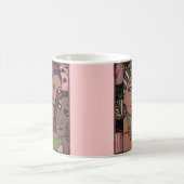Roze en groene Afrikaanse Amerikaanse vrouwen Koffiemok (Center)