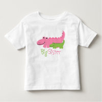Roze en groene alligators Big Sister