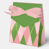 roze en groene argyle bedankdoosjes (Voorkant)