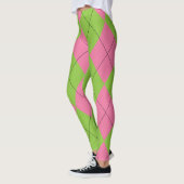Roze en Groene Argyle Leggings (Links)