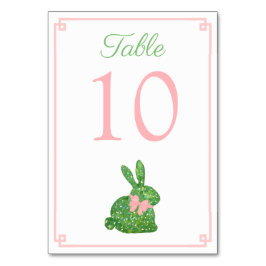 Roze en groene Baby shower van de bunnenlente van  Kaart