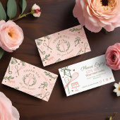 Roze en groene bakken & kookgereedschap Hartelijk  Visitekaartje