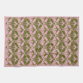 Roze en groene Batty keukendoek Theedoek (Horizontaal)