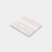 Roze en groene bijtende omheining post-it® notes (Schuin)