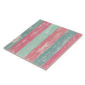 Roze en groene bijtende omheining tegeltje (Zijkant)