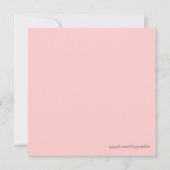  roze en groene "Birthday"-uitnodiging Kaart (Achterkant)