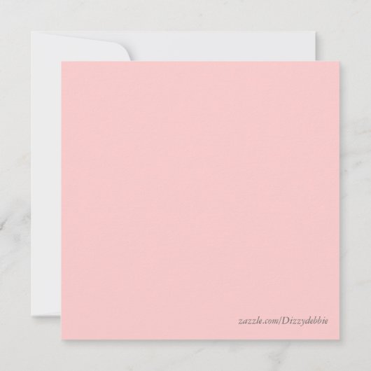  roze en groene "Birthday"-uitnodiging Kaart (Achterkant)