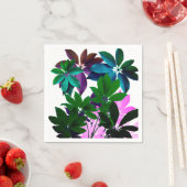 Roze en groene bladeren Cocktail Napkin Servet (Insitu)