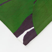 Roze en groene bladeren Kunstvlindervlek Fleece Deken (Hoek)