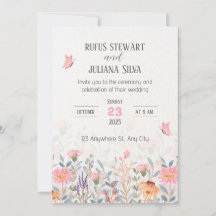 Roze en groene bloemen bruiloft