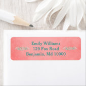  roze en groene bloemen etiket (Insitu)