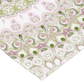 Roze en Groene Bloemen Mandala Patroon Ontwerp Lange Tafelloper (Hoek)