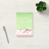 Roze en Groene Bloemen met Dragonfly Post-it® Notes (Kantoor)
