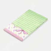Roze en Groene Bloemen met Dragonfly Post-it® Notes (Schuin)
