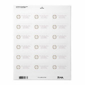 Roze en groene bloemenkrans script monogram sticke etiket (Full Sheet)