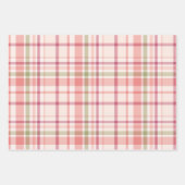 Roze en Groene bloemenontwerp inpakpapier vellen (Voorkant 2)