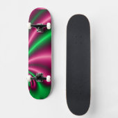 Roze en Groene BloemenStroom Skateboard (Voorkant)