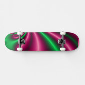 Roze en Groene BloemenStroom Skateboard (Horizontaal)