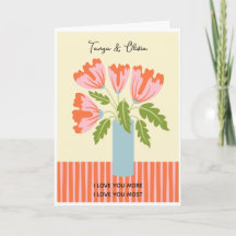 Roze en groene bloemenvase ontwerp
