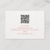 Roze en groene bloemenvlinder met QR Visitekaartje (Achterkant)