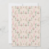 Roze en groene bloemige moslim bruiloft kaart (Achterkant)