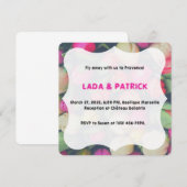 Roze en groene bloemige tulp achtergrond foto Dest Kaart (Voorkant / Achterkant)