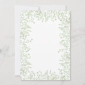 Roze en groene boog Baby shower uitnodiging (Achterkant)