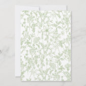 Roze en Groene boog Bruids Douche uitnodiging (Achterkant)