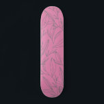 Roze en groene botanisch persoonlijk skateboard<br><div class="desc">De perfecte pop van roze en botanisch op dit speelse skateboard.</div>