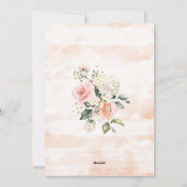 Roze en Groene Bridal Uitnodiging (Achterkant)