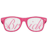 Roze en groene bride-briddebrigadepartijbril retro zonnebril (Voorkant)