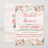 Roze en groene bruidsuitnodiging feestdagenkaart (Voorkant / Achterkant)