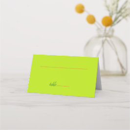 Roze en groene bruiloft plezier plaatskaartje