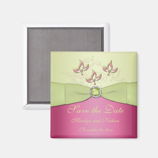 Roze en groene bruiloft voor Magnet (Voorkant / Achterkant)