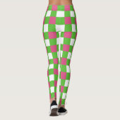 Roze en groene buffels met een sorbitroze structuu leggings (Achterkant)