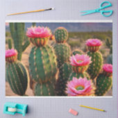 Roze en Groene Cactus Decoupage Paper Arizona Tissuepapier (Craft)