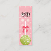 Roze en groene cake pops Happy Pasen labels (Voorkant)