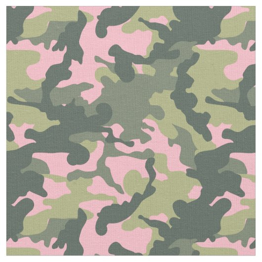 Roze en Groene Camo Stof (Close Up)