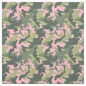 Roze en Groene Camo Stof (Swatch)