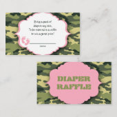 Roze en groene Camo verloting tickets of kaarten i (Voorkant / Achterkant)