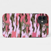 Roze en groene Camoflauge Case-Mate iPhone Case (Achterkant (horizontaal))