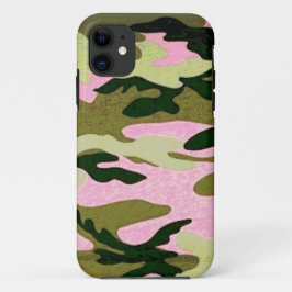 Roze en groene Camoflauge Case-Mate iPhone Case